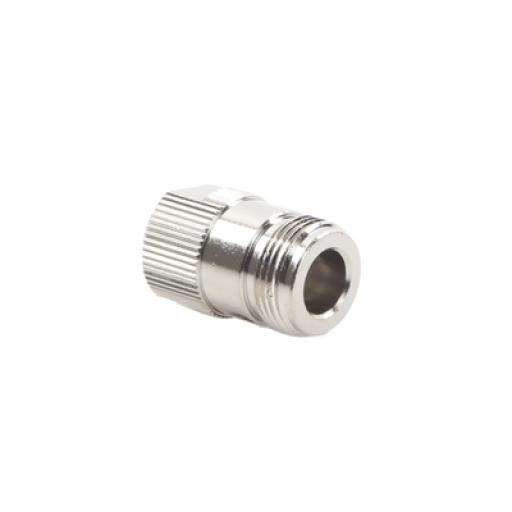 [RFINDUSTRIES_RFN-1027-B] RF Industries Conector N Hembra de Anillo Plegable para cable RG-316, Niquel/ Oro/ Teflón.