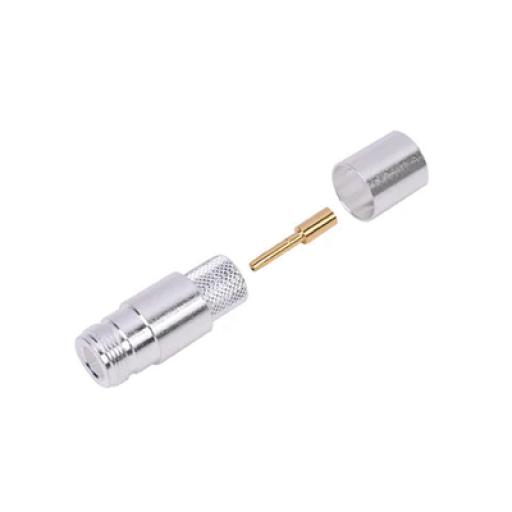 [RFINDUSTRIES_RFN-1028-2L2] RF Industries Conector N Hembra de Anillo Plegable para Times LMR-600, Belden 7977A (RF-600) o Andrew CNT-600.