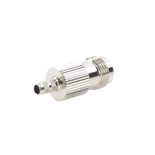 [RFINDUSTRIES_RFT-1216-1] RF Industries Conector TNC Hembra de Anillo Plegable para Cables RG-58/U, RG-142/U, Niquel /Oro /Delrin.