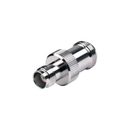 [RFINDUSTRIES_RFT-1239] RF Industries Adaptador en Línea de Conector TNC Hembra a N Hembra, Níquel/ Oro/ Teflón.