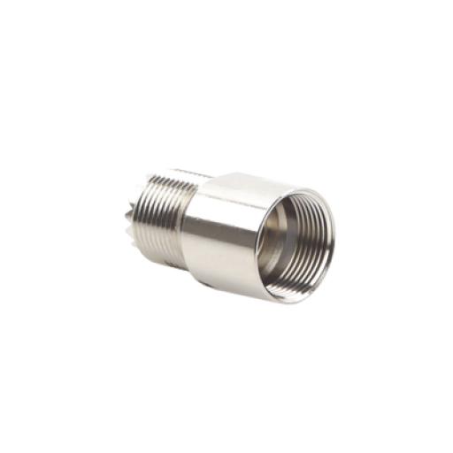 [RFINDUSTRIES_RFU-520-1E] RF Industries Conector UHF Hembra (SO-239) para Cables RG-8/U (8237), RG-213/U (8267), RG-214 (8268), Niquel/ Plata/  Teflón.