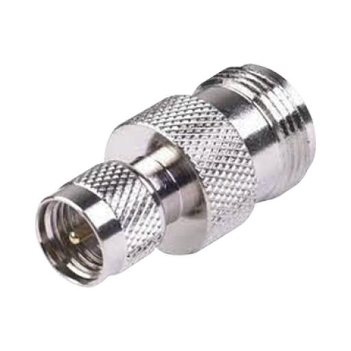 [RFINDUSTRIES_RFU-620] RF Industries Adaptador en Línea, de Conector Mini-UHF Macho a N Hembra, Níquel/ Oro/ Teflón.