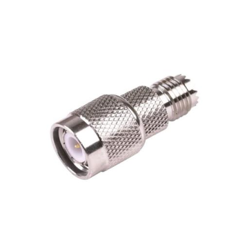 [RFINDUSTRIES_RFU-628] RF Industries Adaptador en Línea de Conector Mini-UHF Hembra a TNC Macho, Níquel/ Oro/ Teflón.