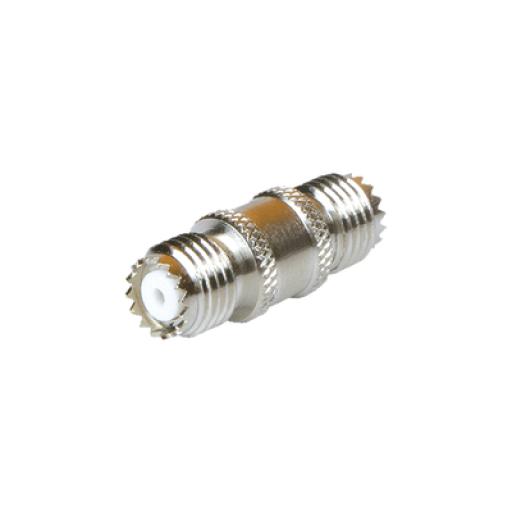 [RFINDUSTRIES_RFU-629] RF Industries Adaptador Barril en Línea, de Conector Mini-UHF Hembra a Mini-UHF Hembra, Níquel/ Oro/ Teflón.