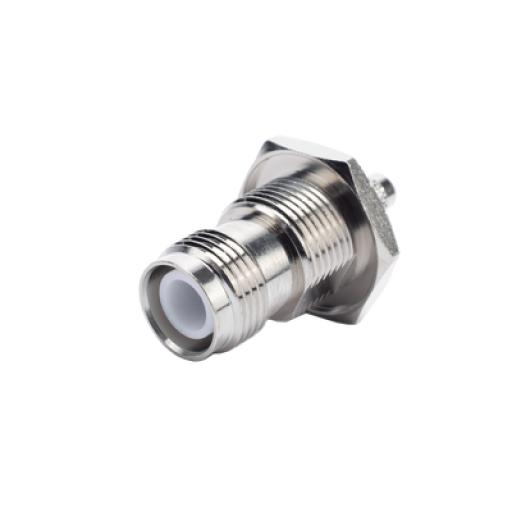 [RFINDUSTRIES_RP-1212-C] RF Industries Conector TNC Hembra Inverso para chasis de anillo plegable para cable RG-58/U.