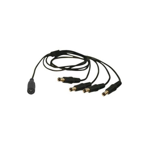 [EPCOM_JR-F52] Epcom Cable con Conector Jack Hembra de 3.5 mm con 4 Salidas de Jack Macho (Divisor de energía)  / TIPO PULPO / 4 Conectores Macho / 1 Conector Hembra / Jack de 3.5mm