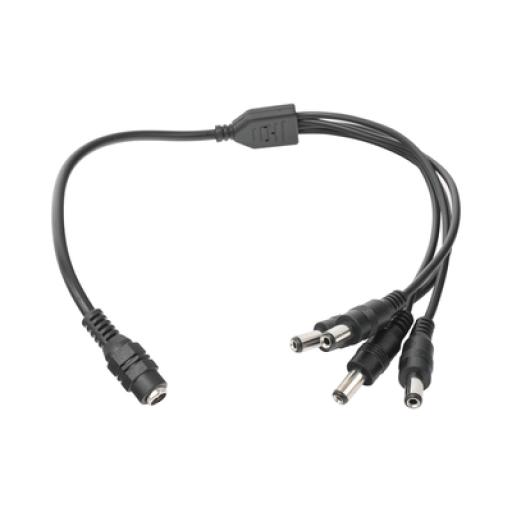 [EPCOM_JR-F52] Epcom Cable con Conector Jack Hembra de 3.5 mm con 4 Salidas de Jack Macho (Divisor de energía)  / TIPO PULPO / 4 Conectores Macho / 1 Conector Hembra / Jack de 3.5mm