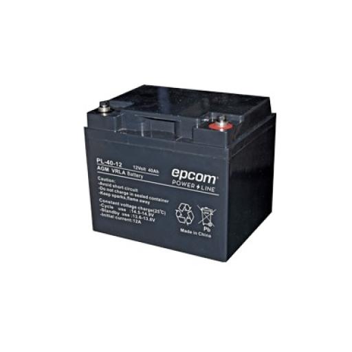[EPCOM_PL-40-12] Epcom Batería 12 Vcc / 40 Ah / UL / Tecnología AGM-VRLA / Para uso en equipo electrónico Alarmas de intrusión / Incendio/ Control de acceso / Video Vigilancia / Terminales tipo M6 ( HEX ) / Cargador recomendado CHR-250.