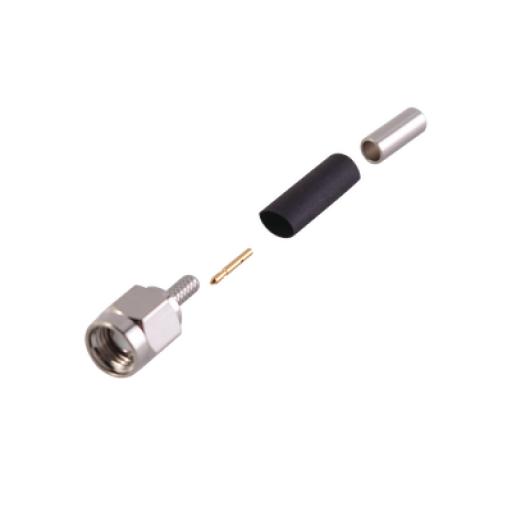 [RFINDUSTRIES_RSA-3000-B] RF Industries Conector SMA Macho de anillo plegable para cable RG-174/U, BELDEN 8216,