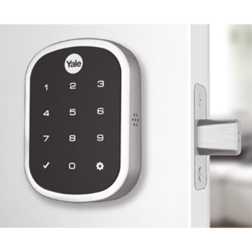 [ASSAABLOY_89385] Assa Abloy Cerradura ASSURE YRD256, Niquel Satinado/Teclado/ Para puertas Izq o Derecha de  35 a 57 mm de espesor/ Apertura por Smartphone