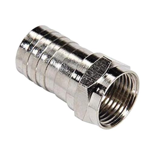 [EPCOM_TT-CON-534] Epcom Conector F Macho, Plegable de Doble Blindaje para cable RG-6, Cuerpo de Bronce Niquelado.