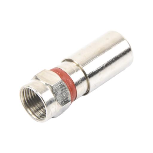 [EPCOM_TT-CON-510-RG6] Epcom Conector F Macho de Compresión, Metálico para cable RG-6, Cuerpo de Bronce Niquelado.