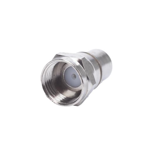 [EPCOM_TT-CON-537] Epcom Conector F Macho, Plegable con PIN para Cable RG-6, Cuerpo de Bronce Niquelado.