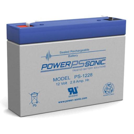 [POWER-SONIC_PS-1228] Power-Sonic Batería 12V, 2.8AH, Para Respaldo, Tecnologías AGM/VRLA, 5 Años Vida Útil, Terminales F1, Reconocida UL 