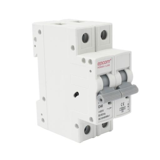 [EPCOM_FE7632PC40] Epcom Protección Térmica 2P, 40A,  Corriente Alterna  400 Vca para Aplicación Fotovoltaica Montaje Riel DIN