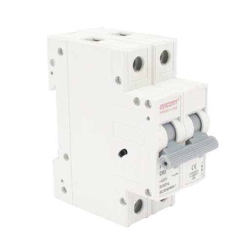 [EPCOM_FE7632PC63] Epcom otección Térmica 2P, 63 A,  Corriente Alterna  400 Vca para Aplicación Fotovoltaica Montaje Riel DIN