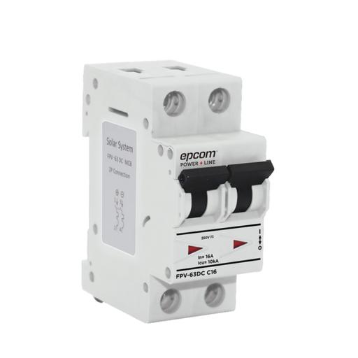 [EPCOM_FPV632PC63] Epcom  Térmica 2P,  63 A,  Corriente Directa  800 Vcc para Aplicación Fotovoltaica Montaje Riel DIN