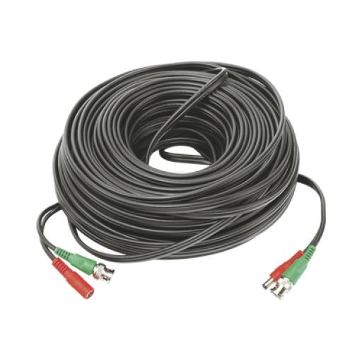 [EPCOM_DIY-50M-HD] Epcom Cable coaxial ( BNC RG59 ) + Alimentación / SIAMÉS / 50 Metros / 100 % COBRE / Para Cámaras 4K  / Uso interior y exterior