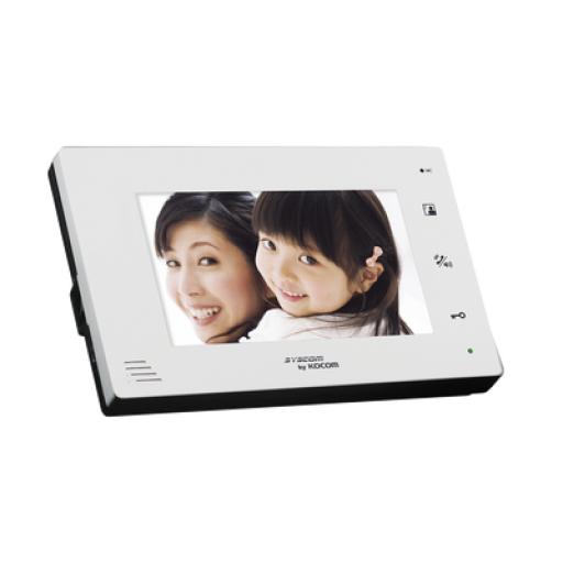 [KOCOM_KCV-A374] Kocom Monitor adicional color blanco manos libres con pantalla LCD a color de 7'