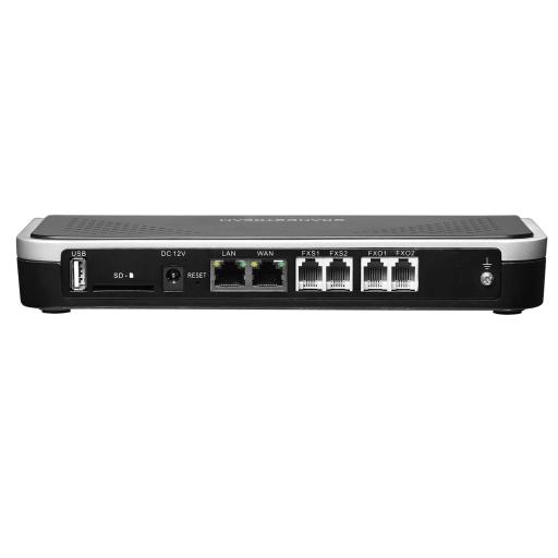 [GRANDSTREAMNETWORKS_UCM-6202] Grandstream Networks Conmutador IP-PBX de 2 puertos FXO + 2 FXS, 30 llamadas concurrentes, 500 usuarios y doble puerto Gigabit