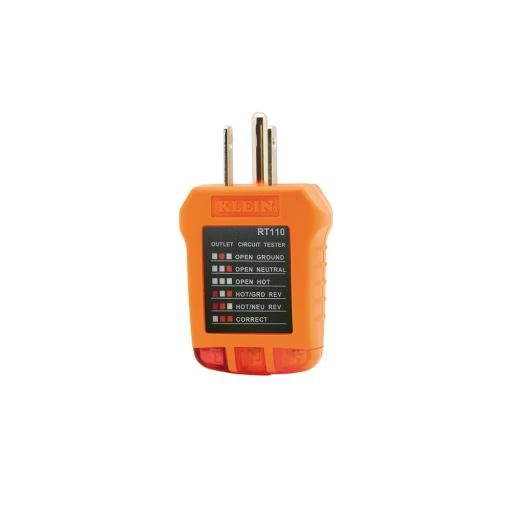 [KLEINTOOLS_RT-110] Klein Tools Probador de Tomacorrientes Estándar, con Secuencia de Luces para Indicar un Cableado Correcto/Incorrecto.