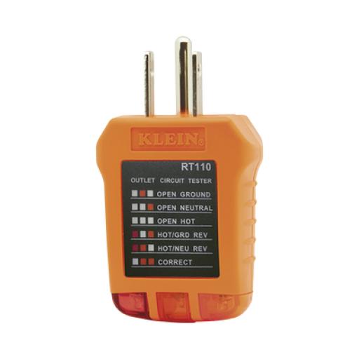 [KLEINTOOLS_RT-110] Klein Tools Probador de Tomacorrientes Estándar, con Secuencia de Luces para Indicar un Cableado Correcto/Incorrecto.