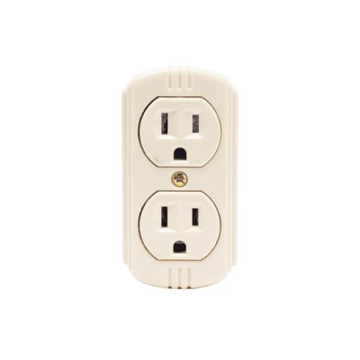 [SURTEK_SYS-136404] Surtek Contacto Dúplex 127 Vca, 15 A Max. Para Sobreponer (Sin perforar la superficie).