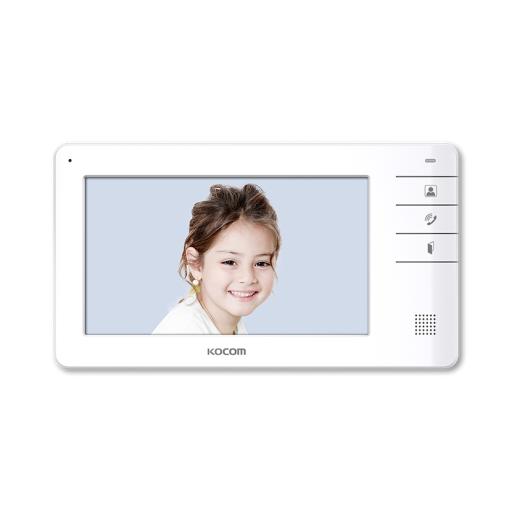 [KOCOM_KCV-S701EB] Kocom Videoportero a color de 7" (monitor y frente de calle),  Manos libres/Expandible a un total de  3 monitores