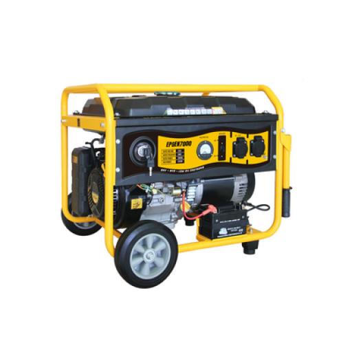 [EPCOM_EPGEN7000] Epcom Generador a Gasolina 6.5KW, Jaula con Ruedas para Fácil Traslado y Encendido Electrónico