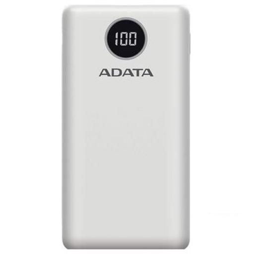 [ADATA_AP20000QCD-DGT-CWH] Cargador Portátil Adata P20000QCD, 20.000mAh, Blanco