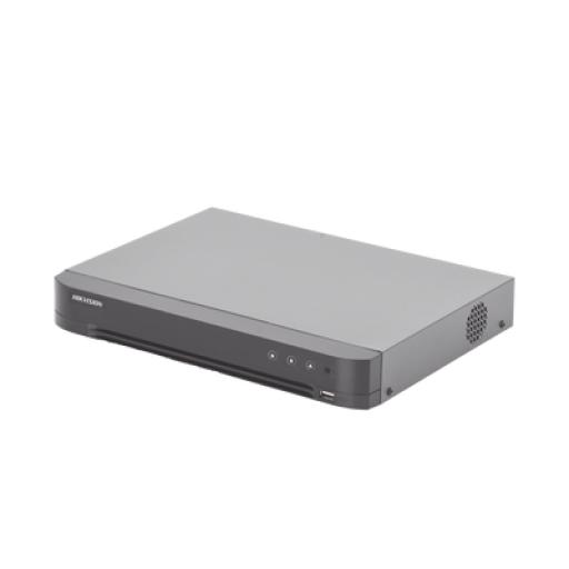 [HIKVISIONDIGITALTECHNOLOGY_IDS-7208HQHI-M1(A)/S(C)] Hikvision Digital Technology DVR 8 Canales TurboHD + 4 Canales IP / 4 Megapixel Lite - 3K Lite / Acusense (Evita Falsas Alarmas) / Audio por Coaxitron/ 1 Bahía de Disco Duro / 8 Entrada de Audio Fisicas (Microfono por Separado) / H.265+ / Salida de Video en Full HD