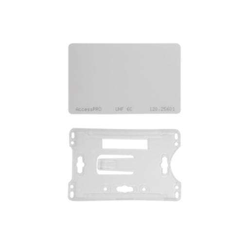 [ACCESSPRO_ACCESS-CARD-EPC-K] AccessPRO Kit de  Tag UHF tipo Tarjeta para lectoras de largo alcance 900 MHZ / EPC GEN 2 / ISO 18000 6C / No imprimible / Incluye porta tarjeta