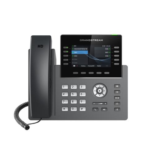 [GRANDSTREAMNETWORKS_GRP-2615] Grandstream Networks Teléfono IP Wi-Fi, Grado Operador, 10 líneas SIP con 5 cuentas, pantalla a color 4.3", puertos Gigabit, Bluetooth, PoE, codec Opus, IPV4/IPV6 con gestión en la nube GDMS