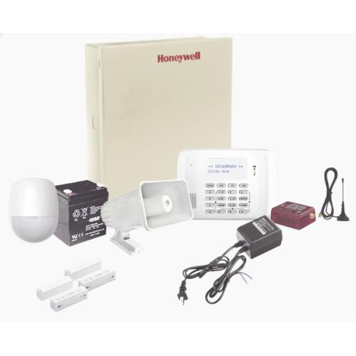 [HONEYWELLHOMERESIDEO_VISTA48MN02] HONEYWELL HOME RESIDEO (2 Años 4GLTEM/5G ILIMITADO INCLUIDO)  Kit Vista48LA con comunicador 4GLTEM/5G MN01, Teclado, Gabinete, Batería y Transformador