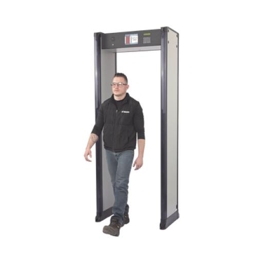 [RANGERSECURITY_INTELL-218-ZIR] Ranger Security Arco Detector de Metales de 18 Zonas con Anclaje para Fijarse al Piso. Incluye Sensor IR para evitar falsas Alarmas / Certificado por la Administración Federal de Aviación de EE. UU. (FAA)