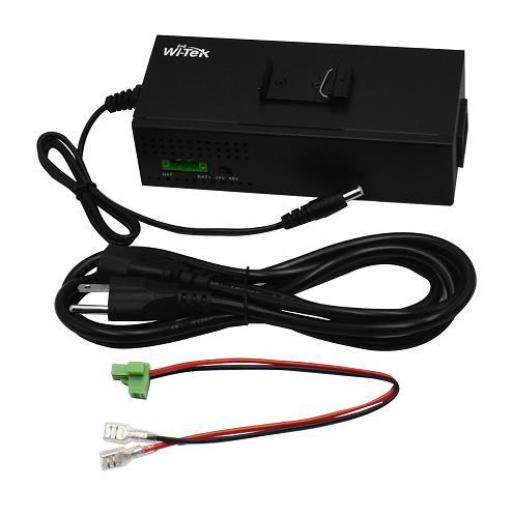 [WI-TEK_WI-PS302G-UPS] WI-TEK Inyector PoE industrial / Con UPS No-Break / Cuenta con 2 Puertos Gigabit (1 PoE 24/48V pasivo) / Salida DC 12V