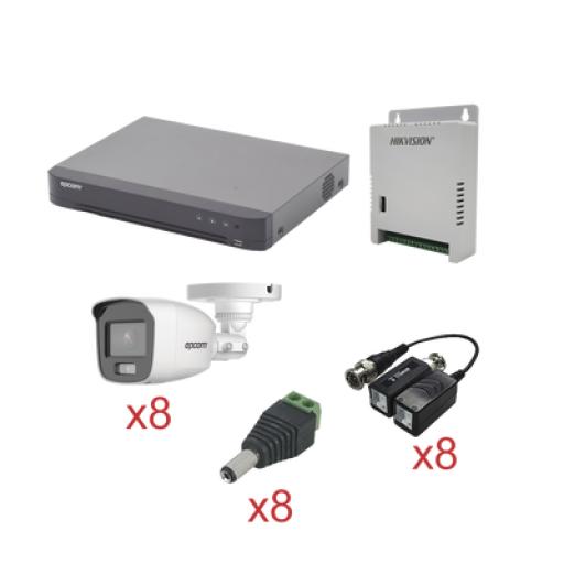 [EPCOM_KEVTX8T8BG/A] Epcom KIT TurboHD con Audio 1080p / DVR 8 Canales / 8 Cámaras Bala (exterior 2.8 mm) / Transceptores / Conectores / Fuente de Poder / AUDIO POR COAXITRON