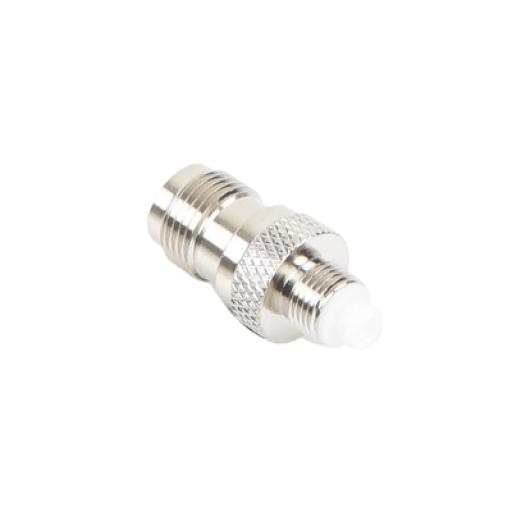 [RFINDUSTRIES_RFT-1240] RF Industries Adaptador en Línea, de Conector TNC Hembra a FME Hembra, Niple Europeo, Níquel/ Oro/ Teflón.