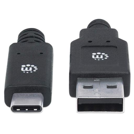 [MANHATTAN_354974] Cable para Dispositivos USB-C Manhattan Negro 2 M.