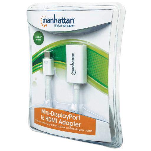 [MANHATTAN_151399] Adaptador Mini DisplayPort a HDMI Manhattan Blanco.