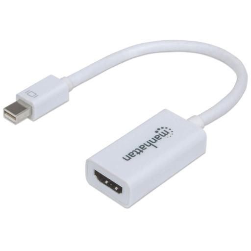 [MANHATTAN_151399] Adaptador Mini DisplayPort a HDMI Manhattan Blanco.