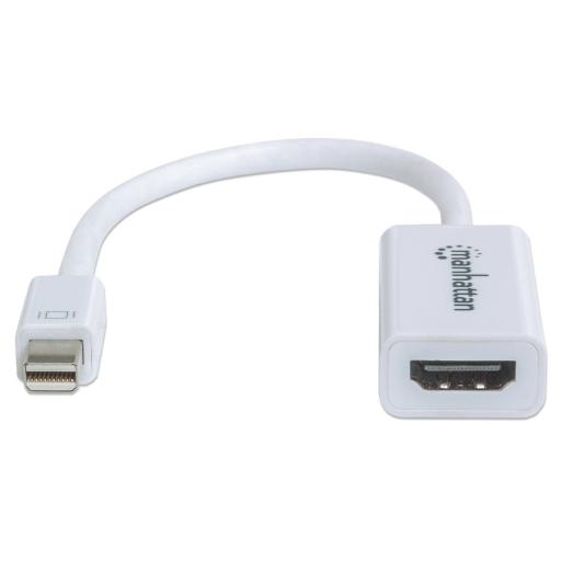 [MANHATTAN_151399] Manhattan 151399 adaptador de cable de vídeo 0,17 m HDMI tipo A (Estándar) Mini DisplayPort Blanco