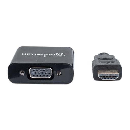 [MANHATTAN_151436] Manhattan 151436 adaptador de cable de vídeo 0,3 m HDMI tipo A (Estándar) VGA (D-Sub) Negro
