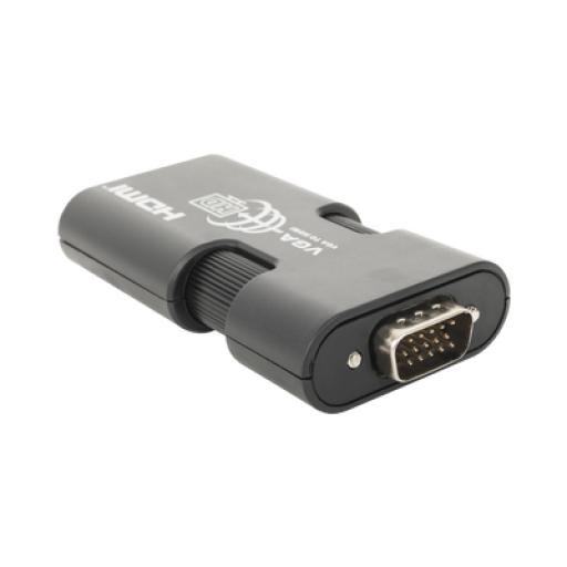 [EPCOM_TT350MINI] Epcom MINI Adaptador de VGA a HDMI /  Resolución 1920x1080 @ 60Hz / Jack de audio de 3.5mm / Soporta alimentacion  por Micro USB