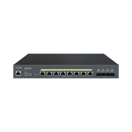 [ENGENIUS_ECS2512FP] EnGenius Switch PoE ++ Administrable en Nube Capa 2  de 8 puertos PoE  de 2.5 Gbps, Hasta 240 W, 4 puertos de SFP