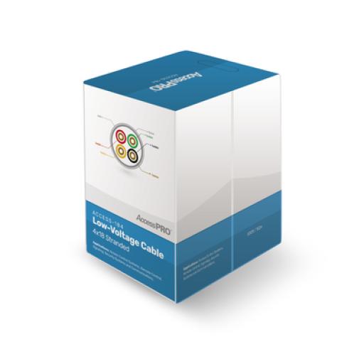 [ACCESSPRO_ACCESS-184/500] AccessPRO Bobina de 152 metros, 4x18 AWG, FRPVC, CM, para aplicaciones en control de acceso