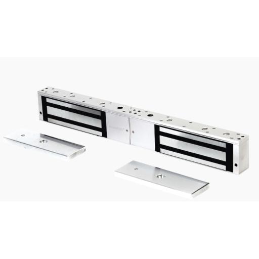 [ACCESSPRO_MAG1200D] AccessPRO Chapa magnética de 1200 Lbs /Para Puertas Dobles/ Interior/ LED / Sensor Bloqueo
