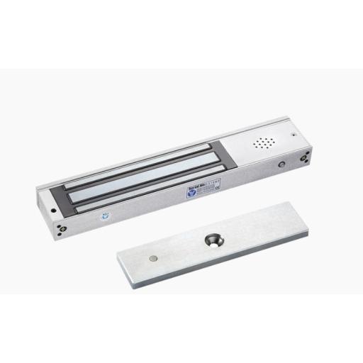 [ACCESSPRO_MAG600BZ] AccessPRO Chapa magnética 600Lb con  Buzzer de alarma de puerta abierta / LED indicador de estado /  Sensor de estado de placa/ Libre de Magnetismo Residual
