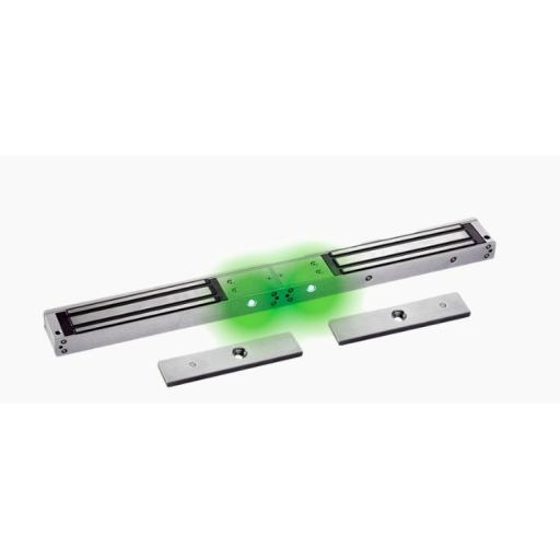 [ACCESSPRO_MAG600NDLED] AccessPRO Chapa magnética Doble 600L lbs por lado con LED Ultra-brillante/ Libre de Magnetismo Residual / Sensor de estado de la placa