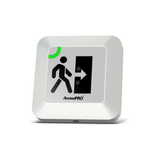 [ACCESSPRO_ACCESSK4DTR] AccessPRO Botón de Salida sin Contacto Compatible con Control Remoto / Temporizado / Distancia Ajustable  / Diseño Moderno